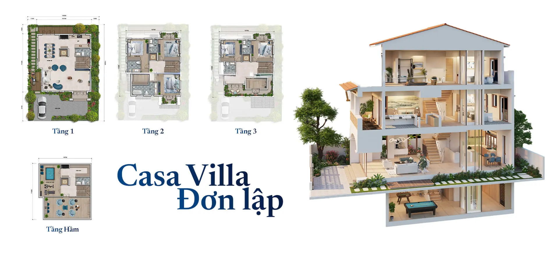 Mặt bằng Casa Villa Đơn Lập Blanca City